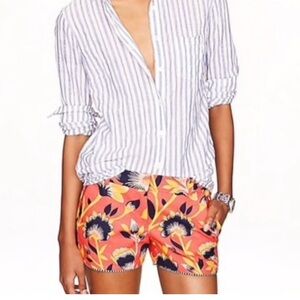 J. Crew Coral Floral Print Women’s Shorts